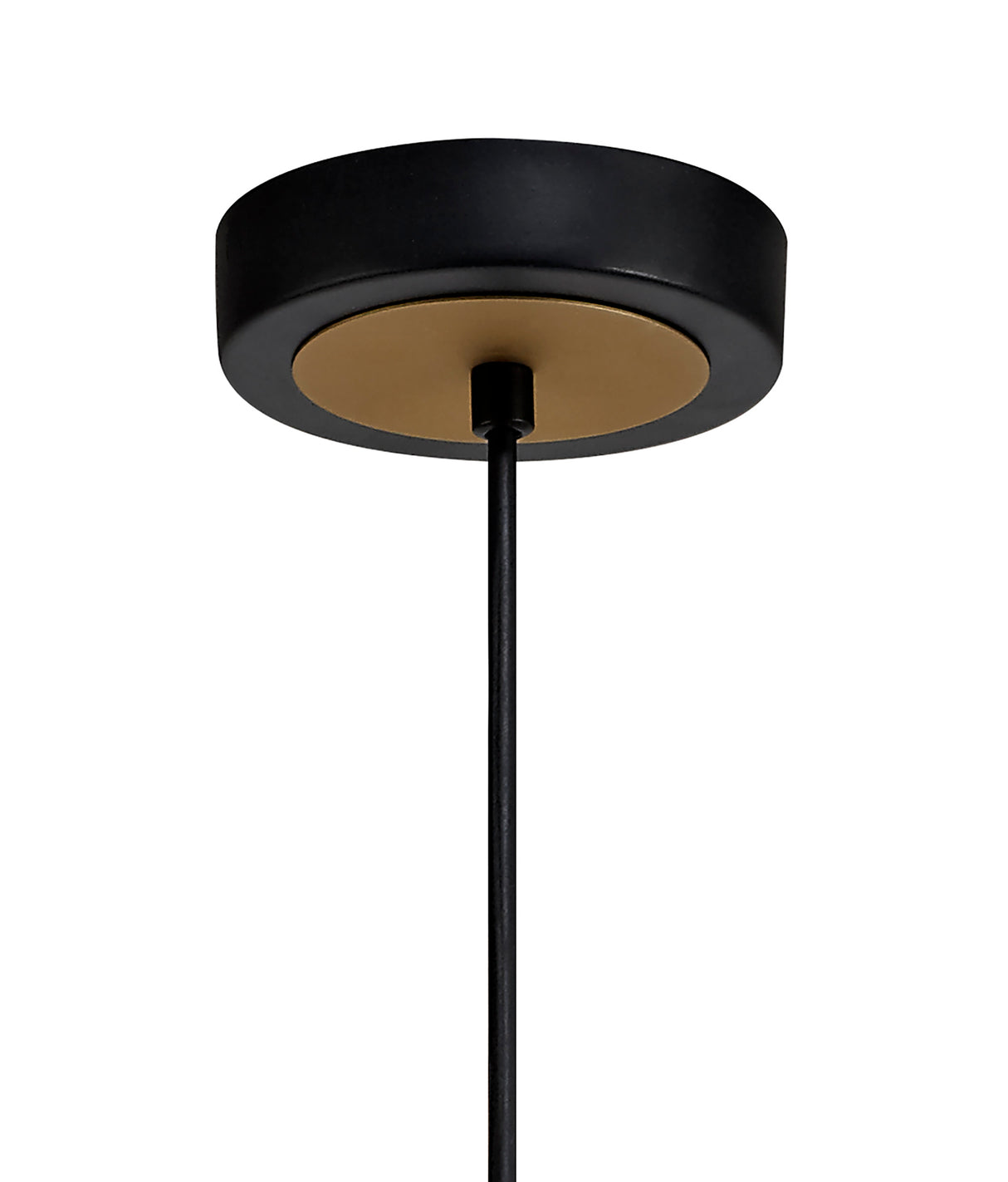 HUN1147 Hunor Large Pendant 1 Light in a Sand Gold/Matt Black Finish