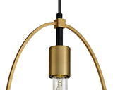 HUN1147 Hunor Large Pendant 1 Light in a Sand Gold/Matt Black Finish