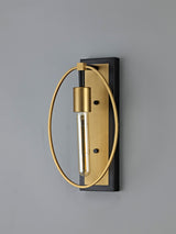 HUN2147 Hunor Wall Lamp 1 Light in a Sand Gold/Matt Black Finish