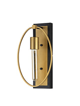 HUN2147 Hunor Wall Lamp 1 Light in a Sand Gold/Matt Black Finish