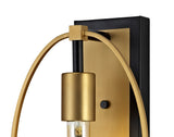 HUN2147 Hunor Wall Lamp 1 Light in a Sand Gold/Matt Black Finish