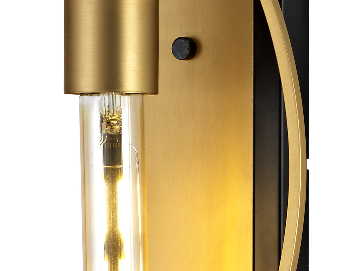 HUN2147 Hunor Wall Lamp 1 Light in a Sand Gold/Matt Black Finish