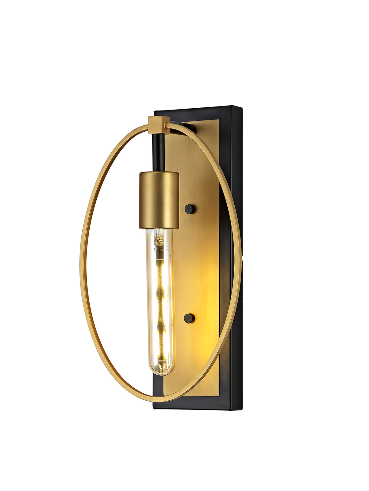 HUN2147 Hunor Wall Lamp 1 Light in a Sand Gold/Matt Black Finish