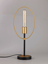 HUN3147 Hunor 48cm Table Lamp 1 Light in a Sand Gold/Matt Black Finish