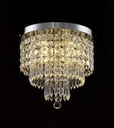 IRE6507 Irena Ceiling 4 Light in a Polished Chrome Finish and Clear Crystal, Suitable for Bathrooms