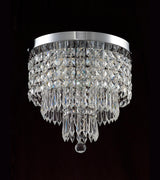 IRE6507 Irena Ceiling 4 Light in a Polished Chrome Finish and Clear Crystal, Suitable for Bathrooms