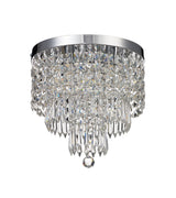 IRE6507 Irena Ceiling 4 Light in a Polished Chrome Finish and Clear Crystal, Suitable for Bathrooms