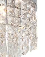 IRE6507 Irena Ceiling 4 Light in a Polished Chrome Finish and Clear Crystal, Suitable for Bathrooms