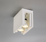 ITA3417 Itan Rectangular Ceiling 2 Light in a White Paintable Finish