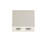 ITA3417 Itan Rectangular Ceiling 2 Light in a White Paintable Finish