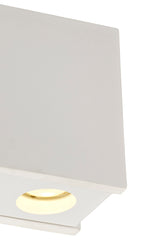 ITA3417 Itan Rectangular Ceiling 2 Light in a White Paintable Finish