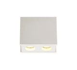 ITA3417 Itan Rectangular Ceiling 2 Light in a White Paintable Finish