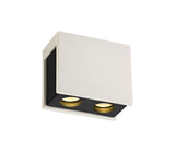 ITA3417 Itan Rectangular Ceiling 2 Light in a White Paintable Finish