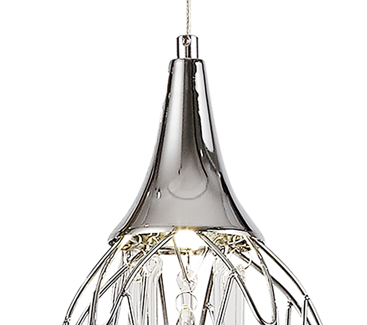 ITO5587 Itonda Pendant Round 1 Light in a Chrome/Clear Finish