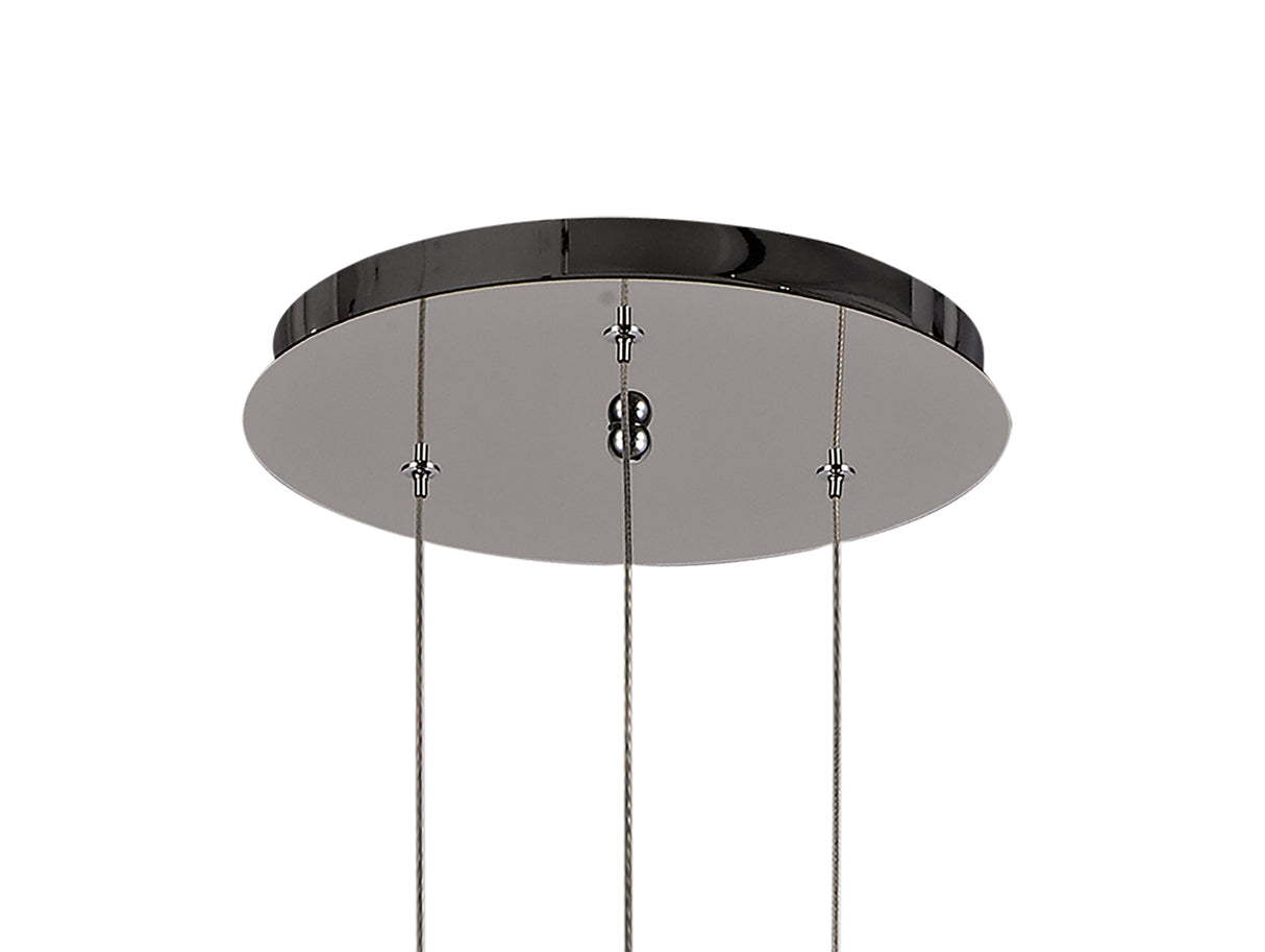 ITO6587 Itonda Pendant Round 3 Light in a Chrome/Clear Finish