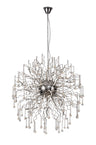 JAB0318 Jaba Dimmable Pendant 40 Light 135W LED (21.5kg) in a Polished Chrome Finish and Clear Crystal