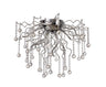 JAB7218 Jaba Dimmable Ceiling 12 Light 21W LED in a Polished Chrome Finish and Clear Crystal