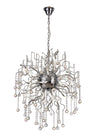 JAB8218 Jaba Dimmable Pendant 24 Light 41W LED in a Polished Chrome Finish and Clear Crystal