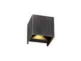 JIS0127 Jishu Wall Lamp 6W LED IP54 Indoor/Outdoor Use in a Black/Silver Finish