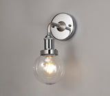 JOE2587 Joela Wall Lamp 1 Light IP65 in a Titanium Silver/Chrome/Clear Finish