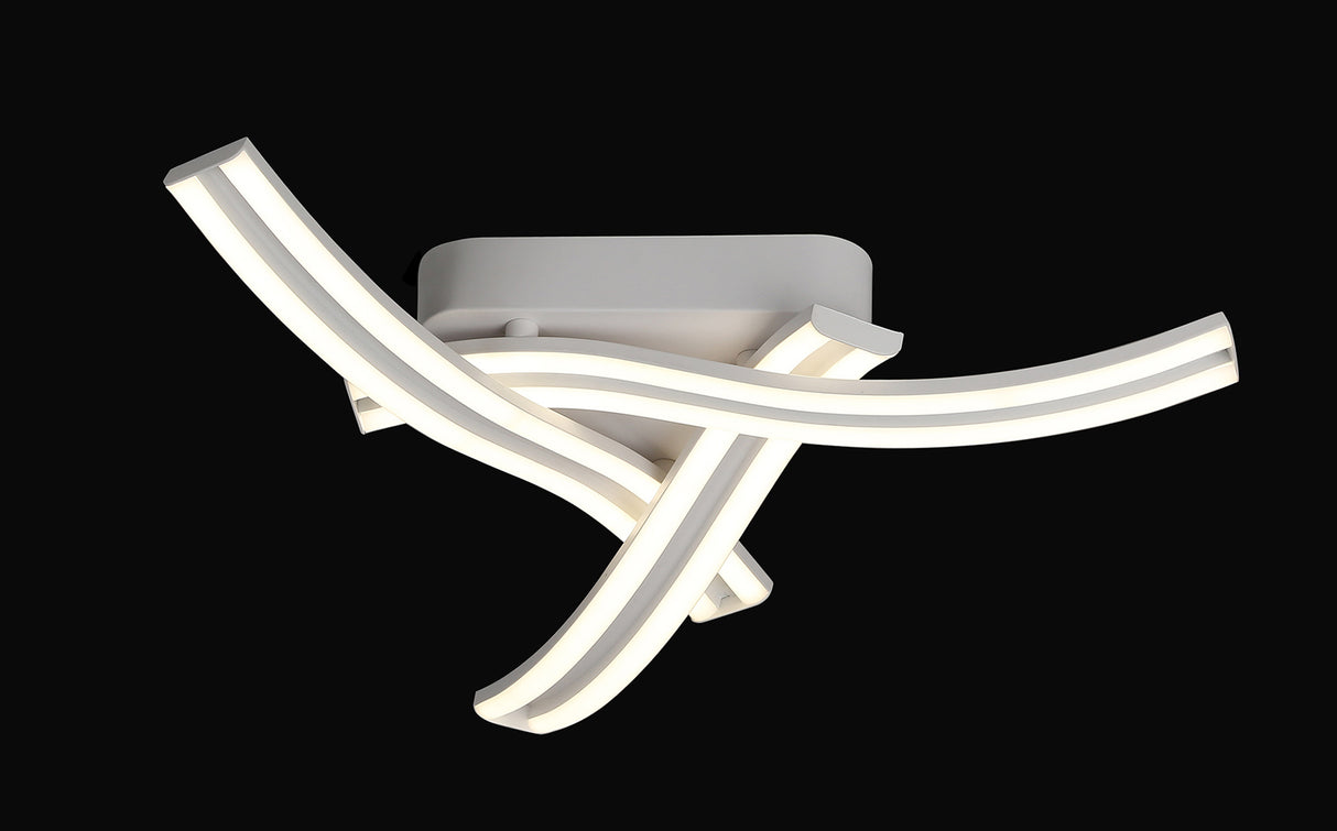 JUP3907 Jupit Ceiling 40W LED in a White/Opal White Finish