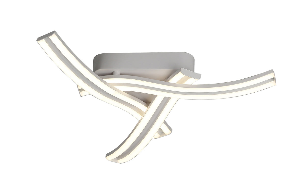 JUP3907 Jupit Ceiling 40W LED in a White/Opal White Finish