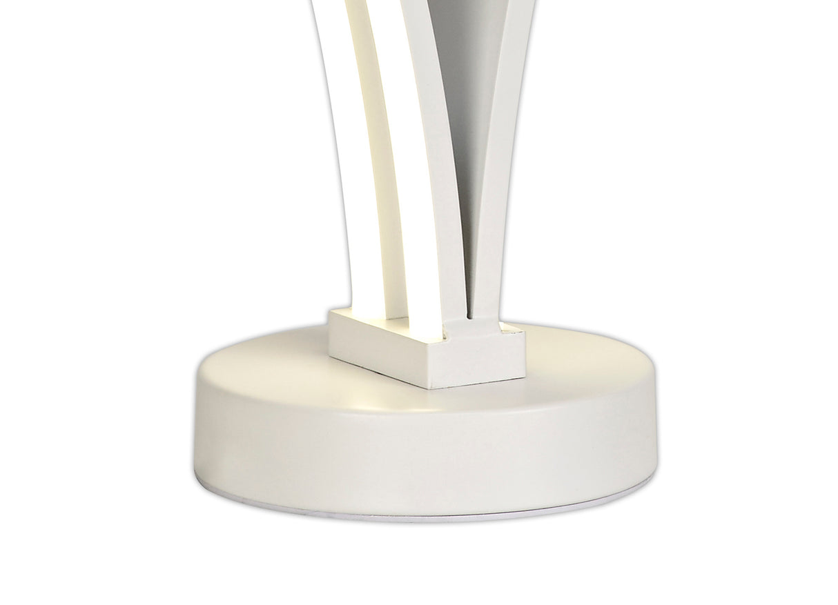 JUP9247 Jupit 41cm Table Lamp 12W LED in a White/Opal White Finish