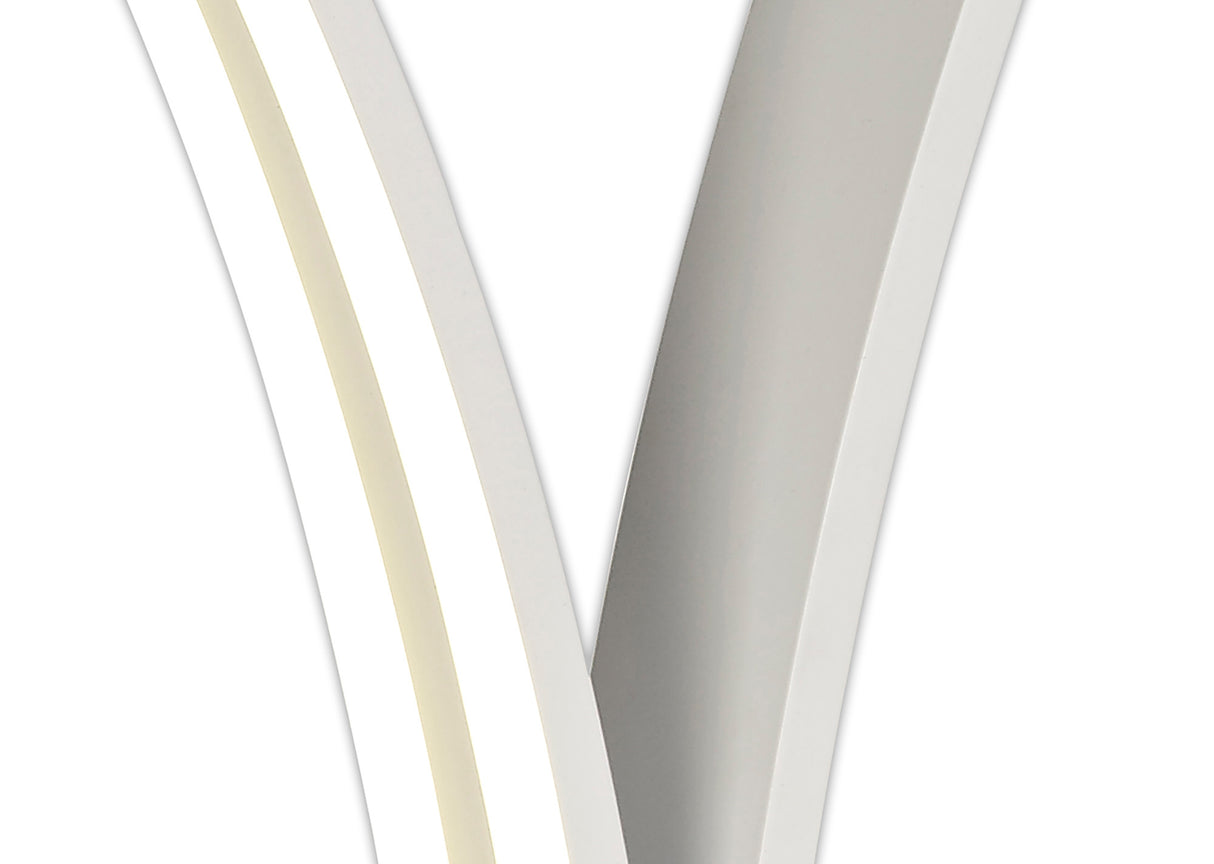 JUP9247 Jupit 41cm Table Lamp 12W LED in a White/Opal White Finish