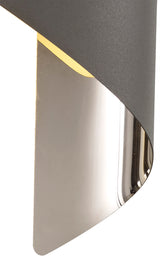 KAL0138 Kalau Small Wall Lamp 8W LED in a Anthracite/Chrome Finish