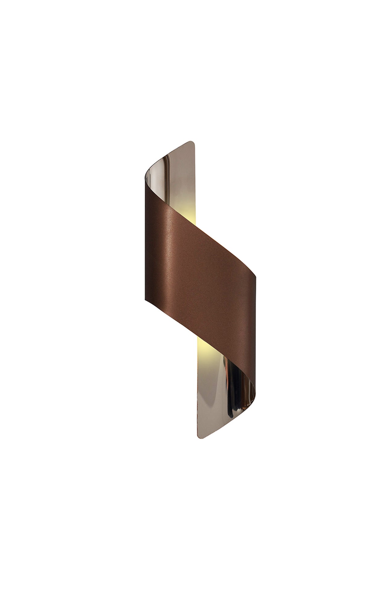 KAL0307 Kalau Small Wall Lamp 8W LED in a Satin Brown/Chrome/Frosted Finish