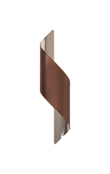 KAL3307 Kalau Large Wall Lamp 8W LED in a Satin Brown/Chrome/Frosted Finish