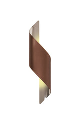 KAL3307 Kalau Large Wall Lamp 8W LED in a Satin Brown/Chrome/Frosted Finish