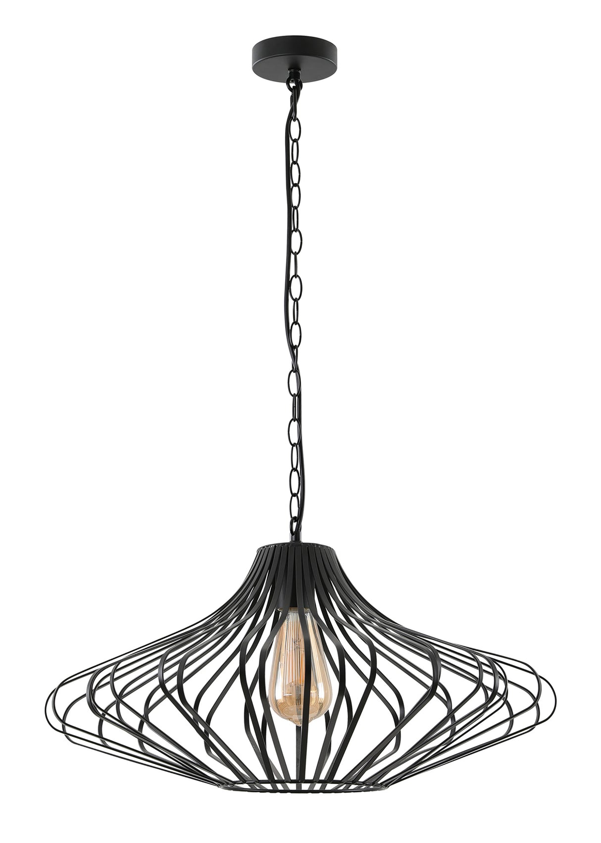 KAN9107 Kang Pendant 1 Light in a Matt Black Finish