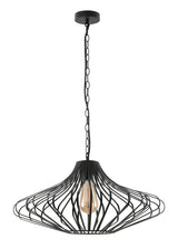 KAN9107 Kang Pendant 1 Light in a Matt Black Finish