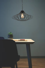 KAN9107 Kang Pendant 1 Light in a Matt Black Finish