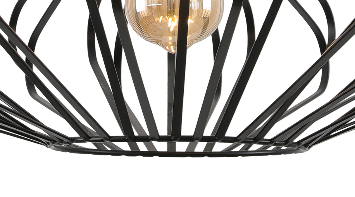 KAN9107 Kang Pendant 1 Light in a Matt Black Finish