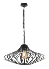 KAN9107 Kang Pendant 1 Light in a Matt Black Finish