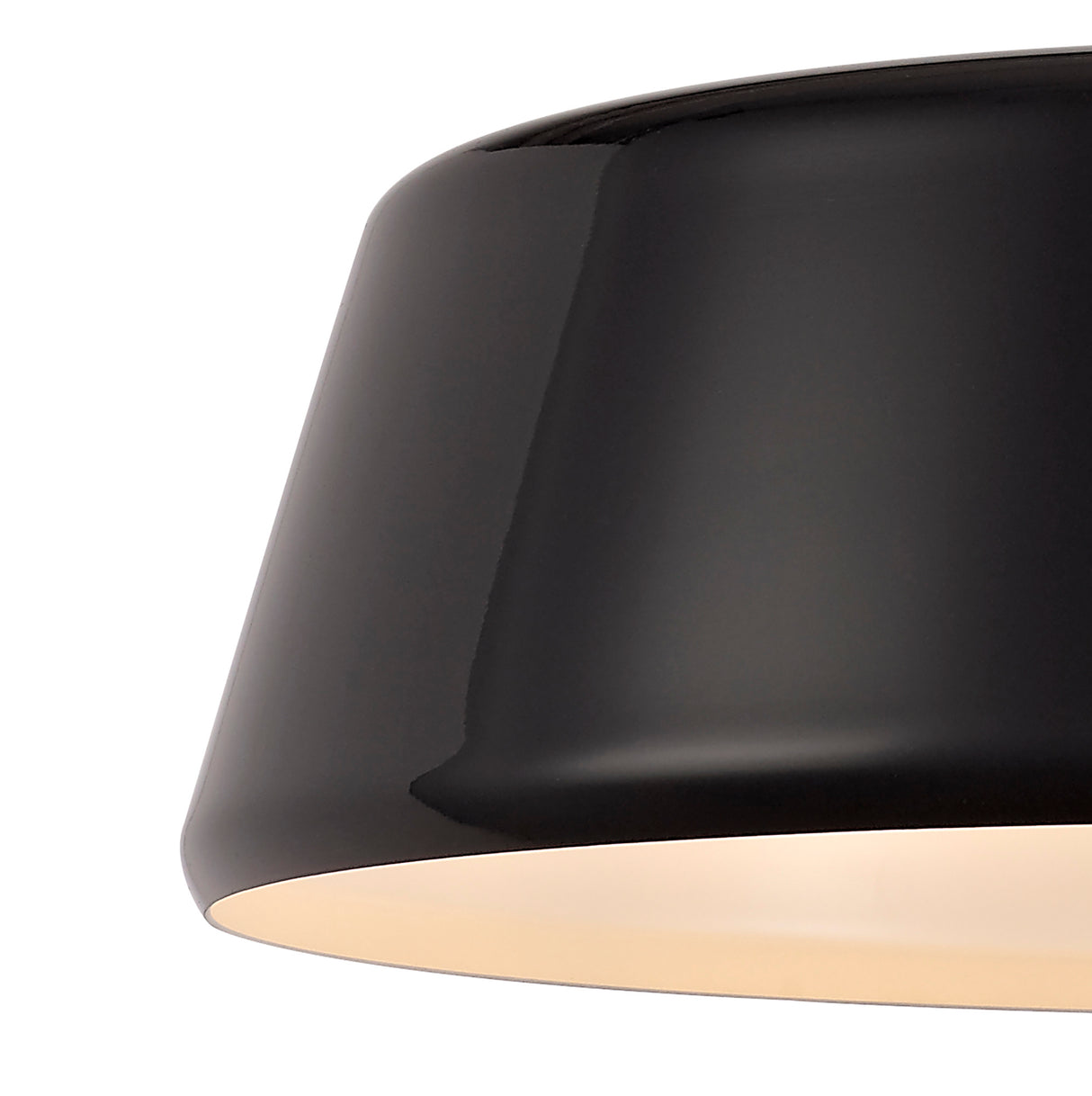 KAR7957 Karaka Pendant 1 Light in a Gloss Black/Gloss White Finish