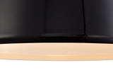 KAR7957 Karaka Pendant 1 Light in a Gloss Black/Gloss White Finish