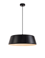 KAR7957 Karaka Pendant 1 Light in a Gloss Black/Gloss White Finish