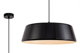 KAR7957 Karaka Pendant 1 Light in a Gloss Black/Gloss White Finish