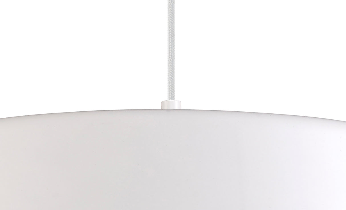 KAR8957 Karaka Pendant 1 Light in a Gloss White Finish