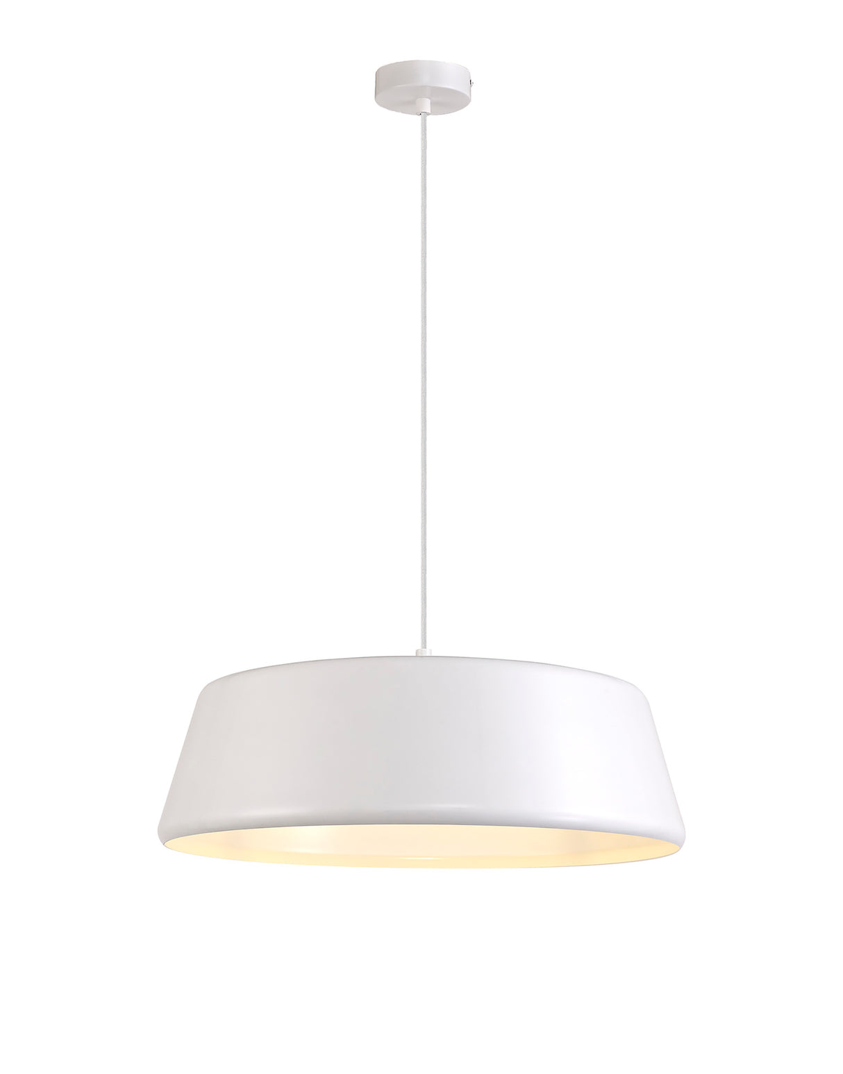 KAR8957 Karaka Pendant 1 Light in a Gloss White Finish