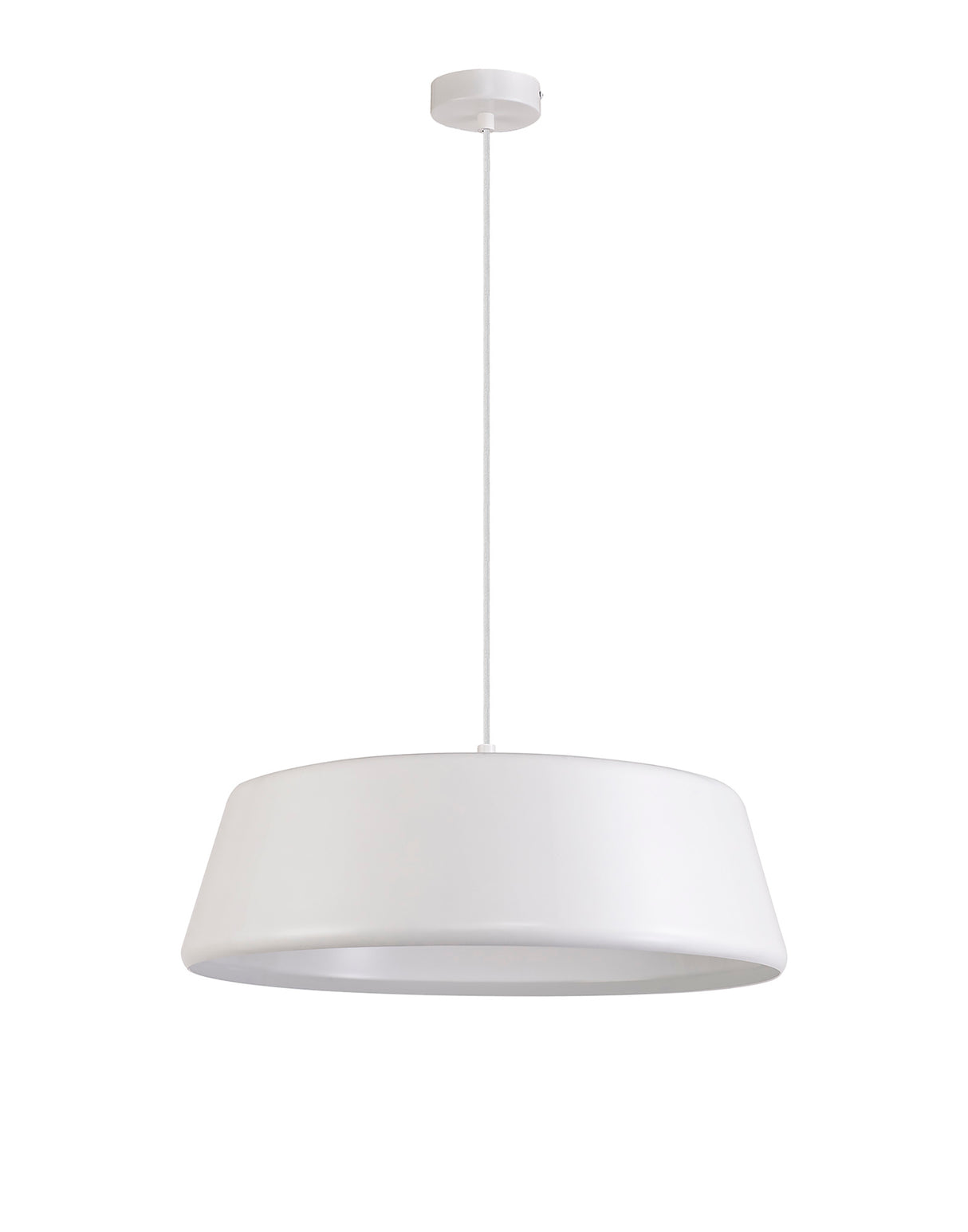 KAR8957 Karaka Pendant 1 Light in a Gloss White Finish