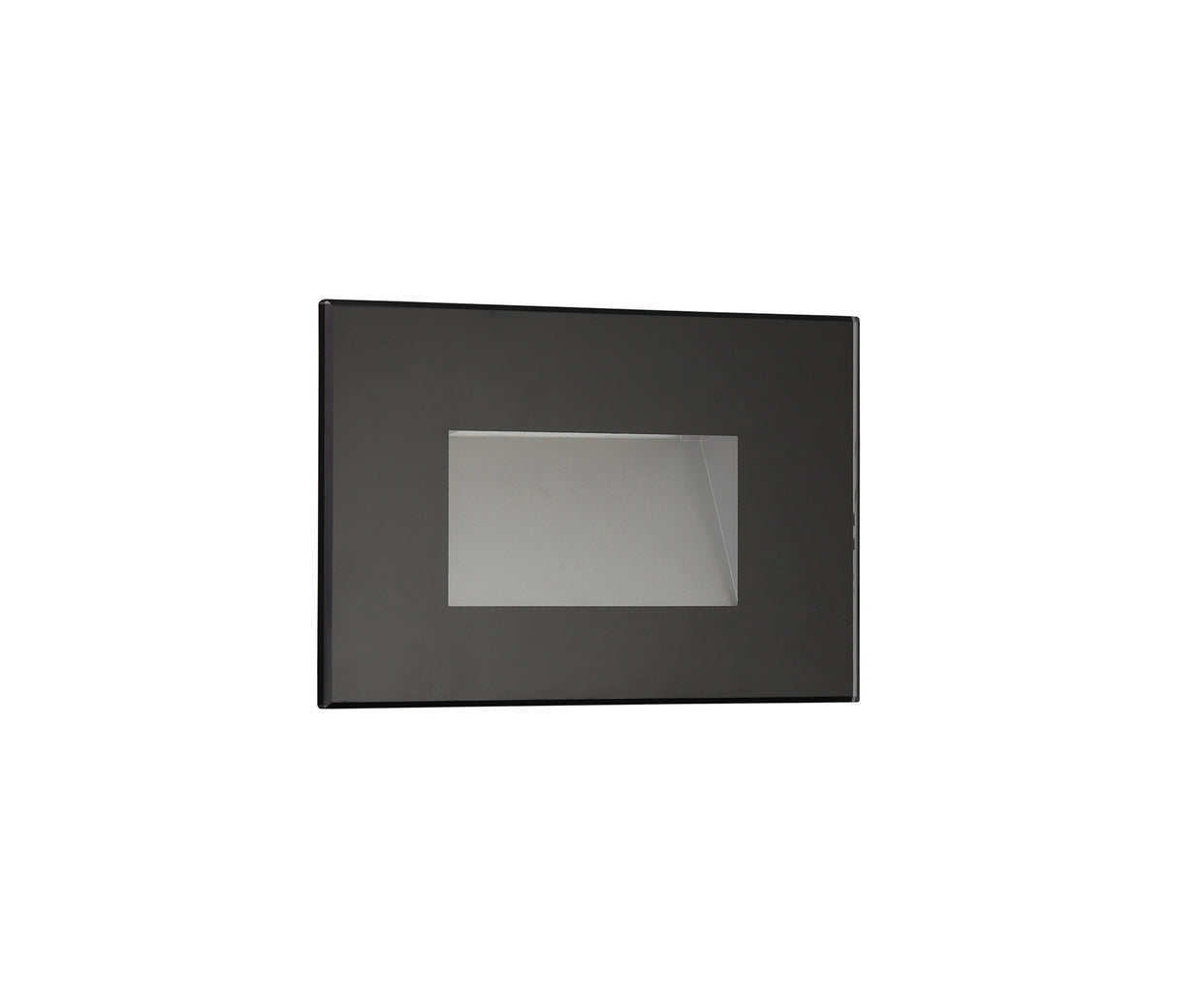 KAV8287 Kaveh Rectangle Recessed Glass Wall Lamp 3.3W LED IP65 Outdoor in a Black Finish