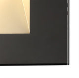 KAV8287 Kaveh Rectangle Recessed Glass Wall Lamp 3.3W LED IP65 Outdoor in a Black Finish