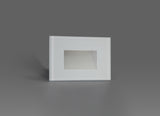 KAV9287 Kaveh Rectangle Recessed Glass Wall Lamp 3.3W LED IP65 Outdoor in a White Finish