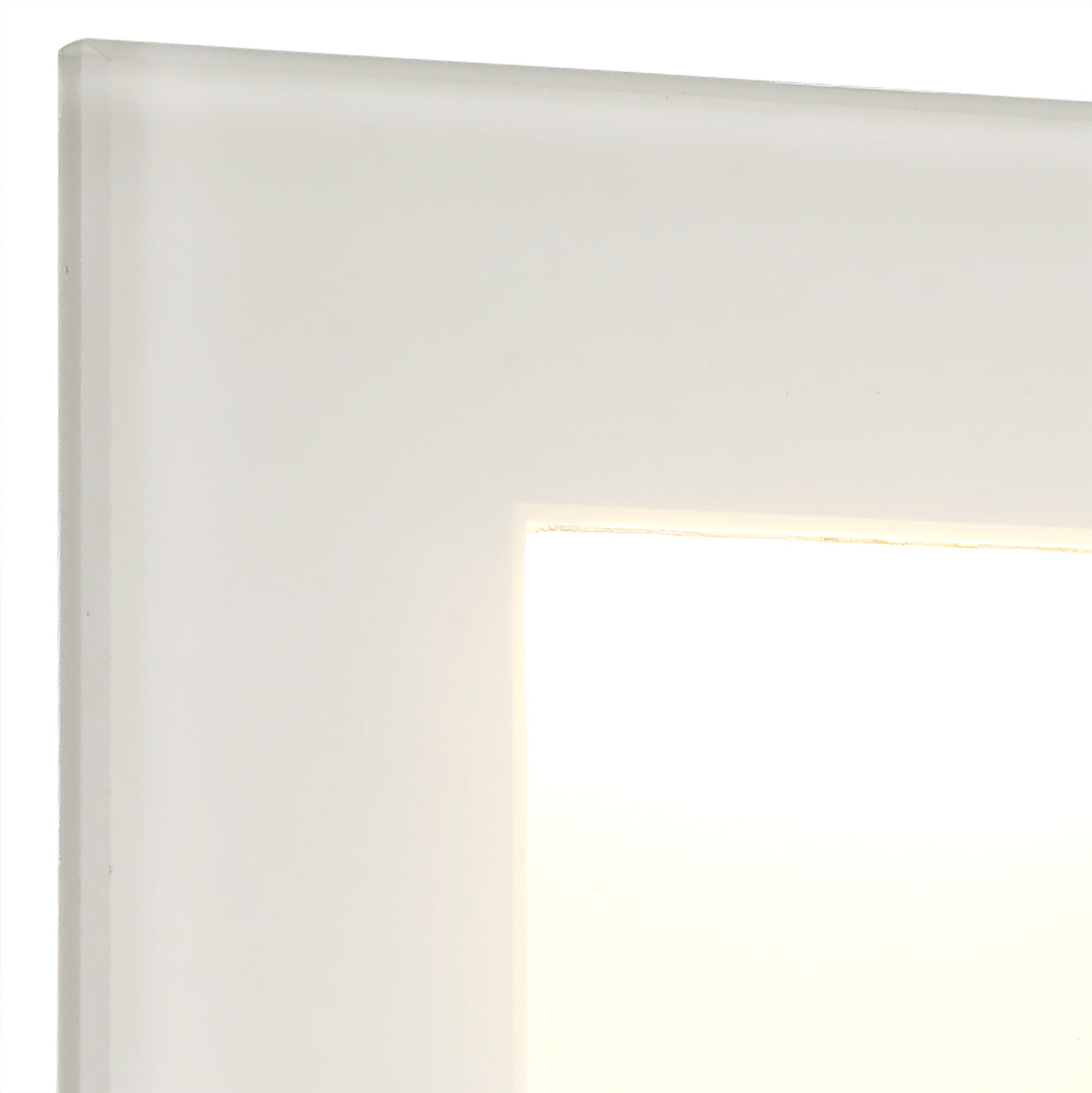 KAV9287 Kaveh Rectangle Recessed Glass Wall Lamp 3.3W LED IP65 Outdoor in a White Finish