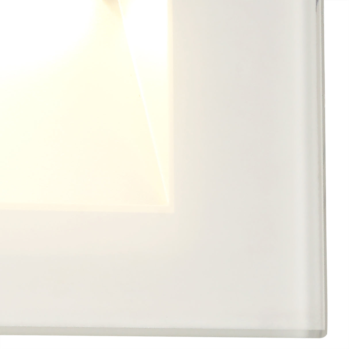 KAV9287 Kaveh Rectangle Recessed Glass Wall Lamp 3.3W LED IP65 Outdoor in a White Finish