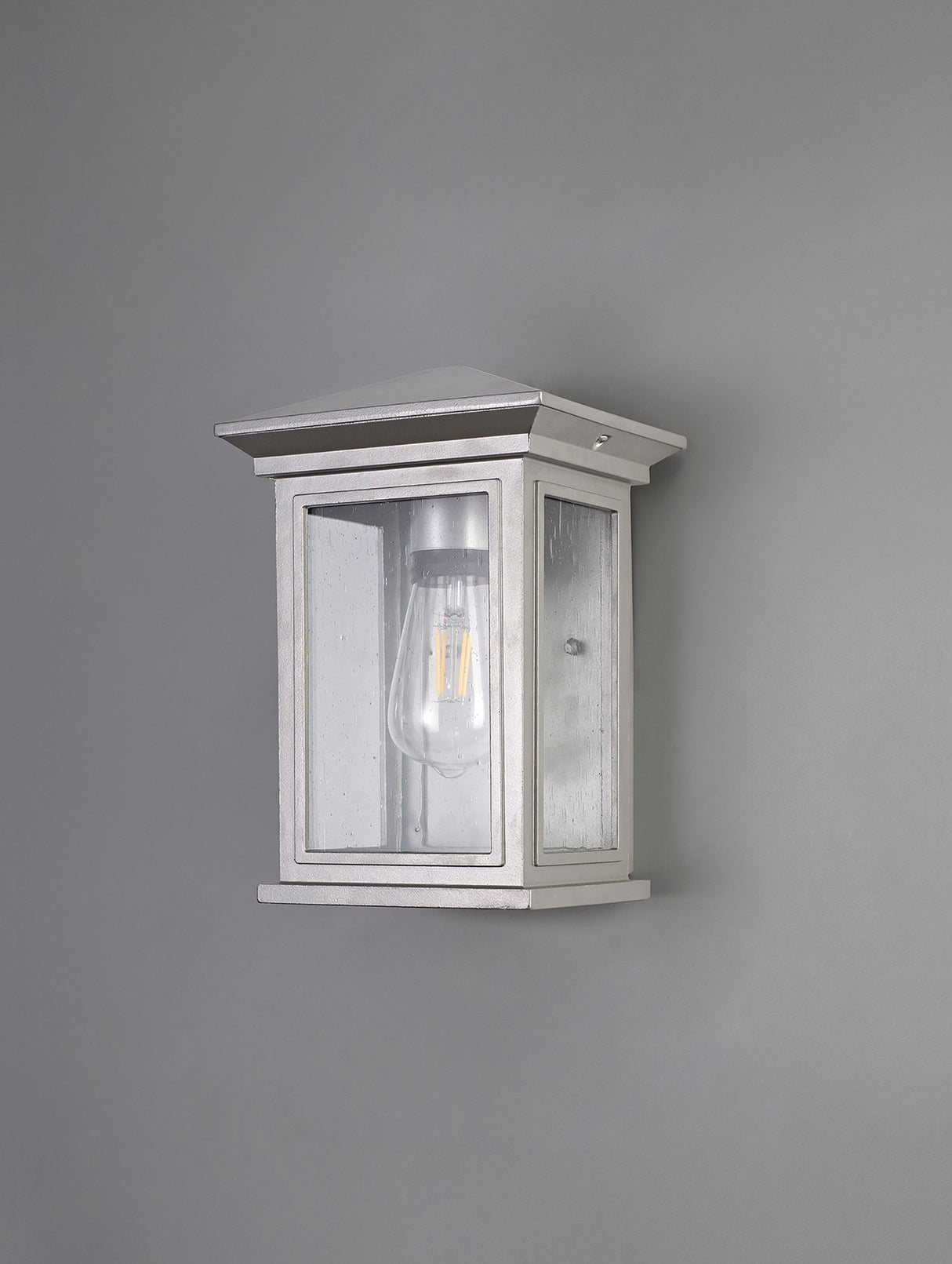 KEI0657 Keid Wall Lamp 1 Light IP54 Indoor/Outdoor Use in a Silver Grey/Clear Finish